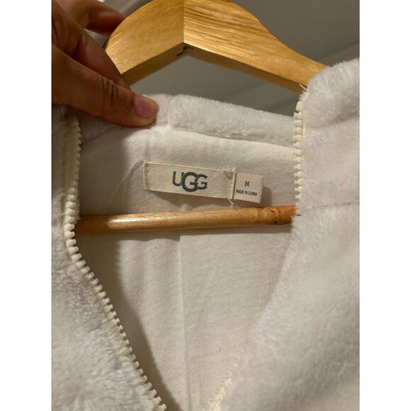 UGG Kailani Sherpa Hoodie CREAM Hooded Sweater Sz M - Picture 8 of 10